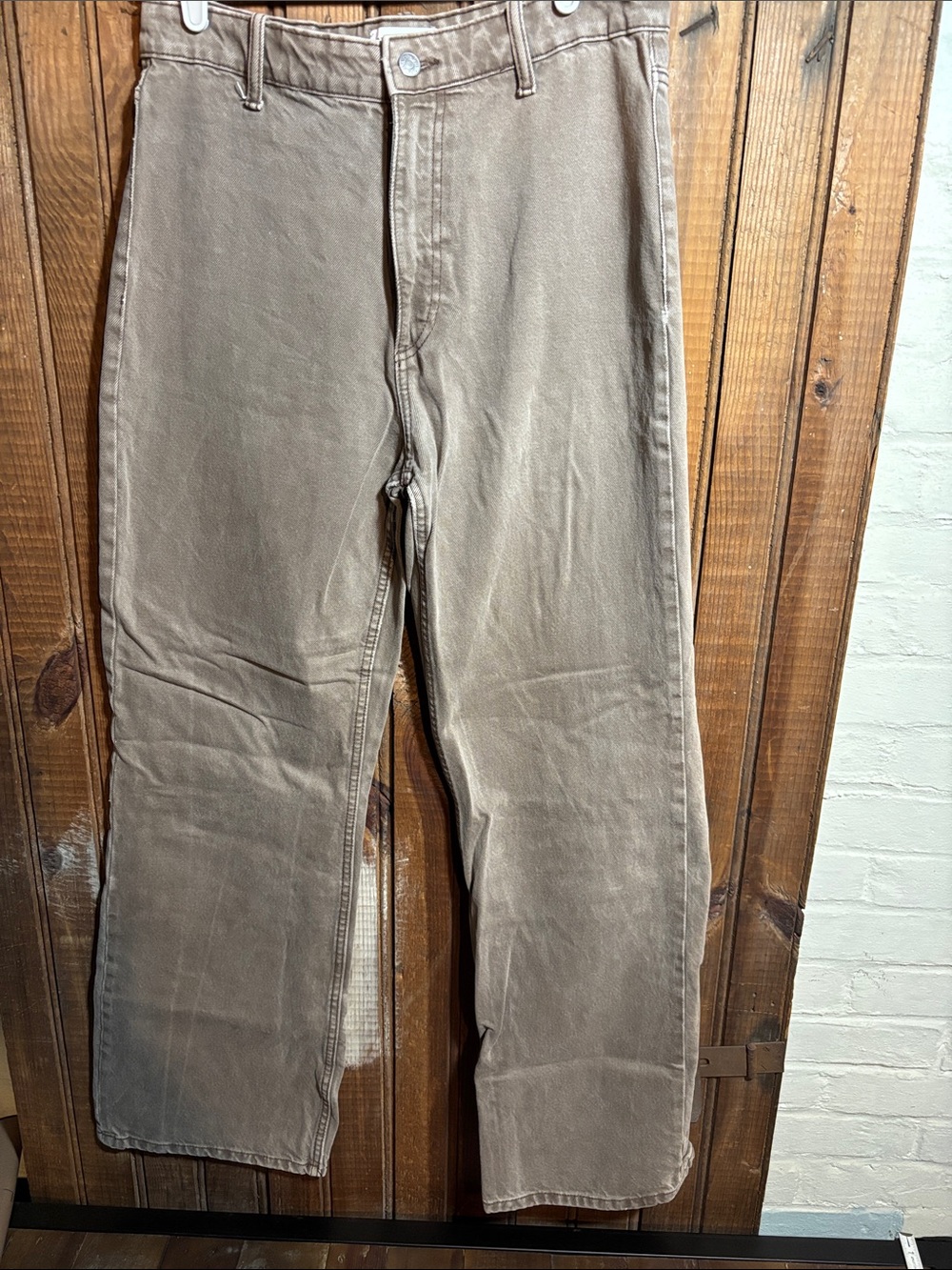 Woman’s Zara Tan Workwear Pants - wide leg Fit